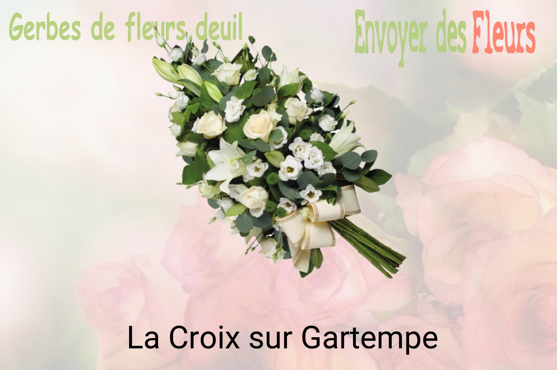 Gerbe de fleurs de deuil livrée à La Croix-sur-Gartempe